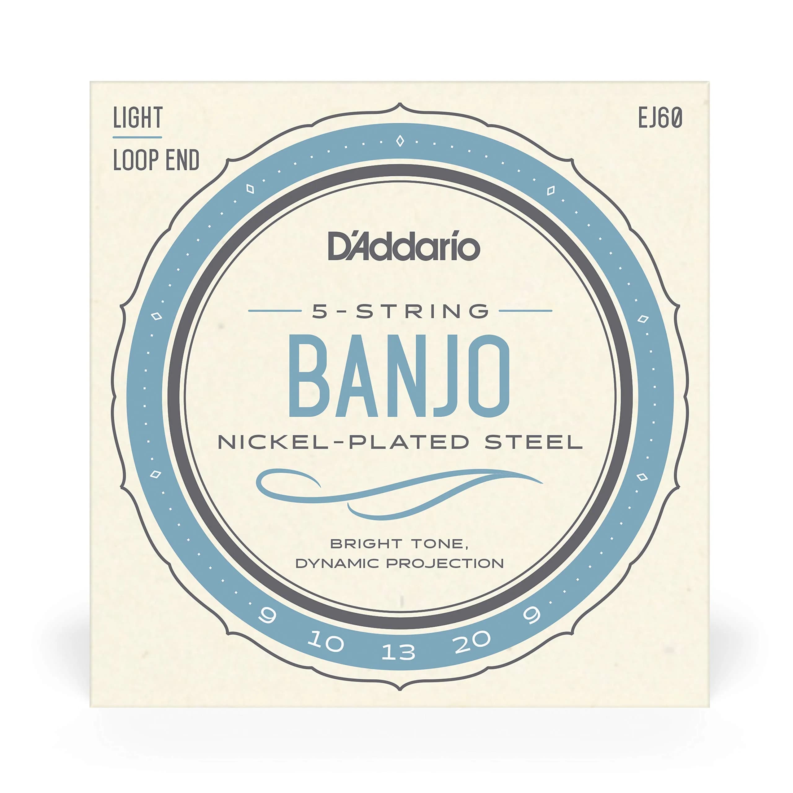 D'Addario EJ60 Banjo Strings Nickel-Plated Steel Light Gauge 9-20 | Authentic Tone & Reliable Performance - view 2