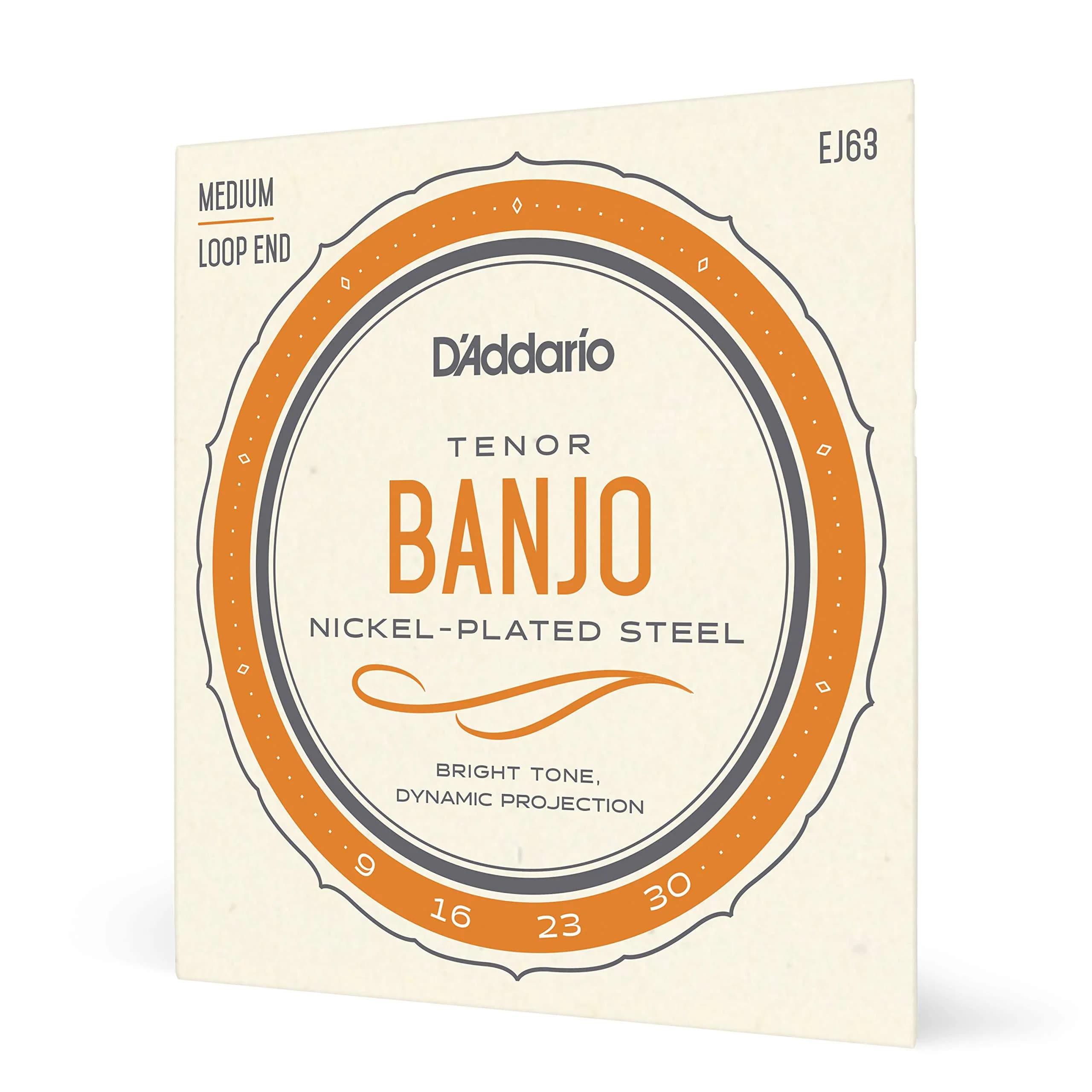 D'Addario EJ63 Tenor Banjo Strings Nickel-Plated Steel 9-30 | Warm, Bright Tone - main product image
