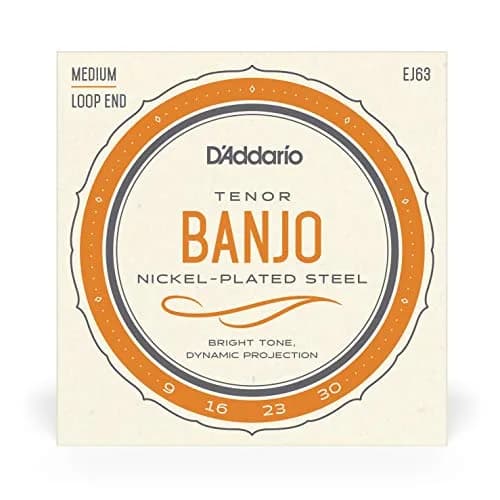 D'Addario EJ63 Tenor Banjo Strings Nickel-Plated Steel 9-30 | Warm, Bright Tone thumbnail 2