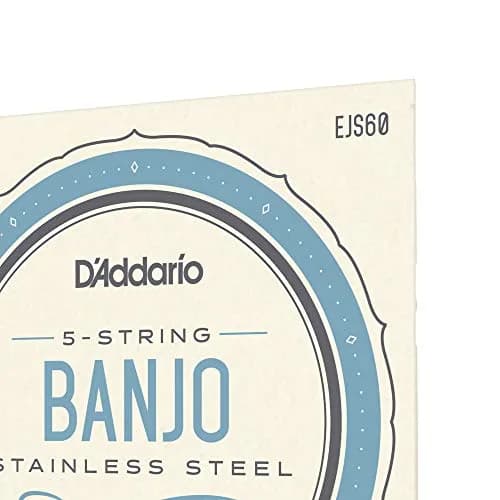 D'Addario Banjo Strings, Stainless Steel, EJS60 Light Gauge 10-20, 5-String Set | Bright Tone, Smooth Feel thumbnail 4