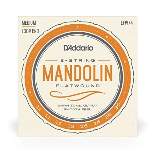 D'Addario EFW74 Phosphor Bronze Flatwound Mandolin Strings, Medium, 11-36 | Authentic USA Import thumbnail 2