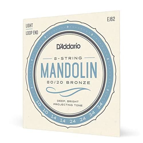 D'Addario EJ62 80/20 Bronze Mandolin Strings, Light, 10-34 | Crisp, Bright Tone for Recording thumbnail 1