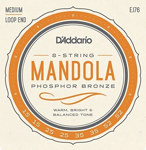 D'Addario EJ76 Phosphor Bronze Mandola Strings, Medium, 15-52 | Warm, Balanced Tone for Folk & Bluegrass thumbnail 1