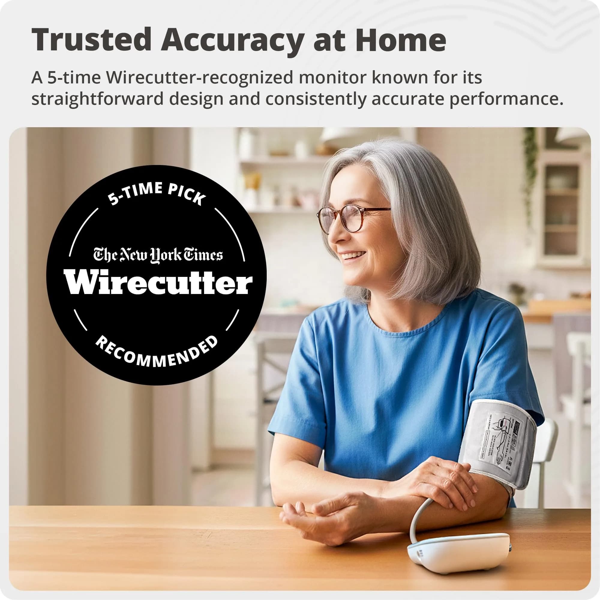 Greater Goods Automatic Arm Blood Pressure Monitor | 22-42cm Cuff, Backlit Display, 2-User Memory - view 2