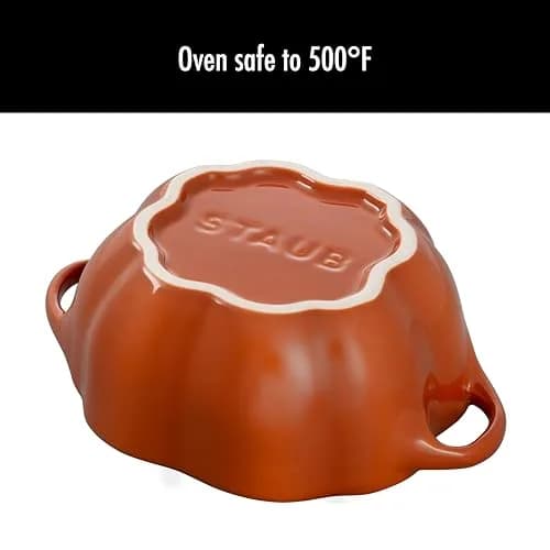 STAUB Ceramic 0.75-qt Petite Pumpkin | Oven & Stove Safe up to 572°F, Burnt Orange thumbnail 6