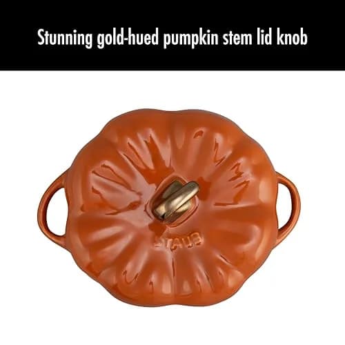 STAUB Ceramic 0.75-qt Petite Pumpkin | Oven & Stove Safe up to 572°F, Burnt Orange thumbnail 7