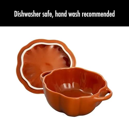 STAUB Ceramic 0.75-qt Petite Pumpkin | Oven & Stove Safe up to 572°F, Burnt Orange thumbnail 8