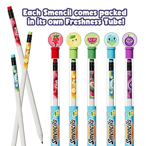 Scentco Smencils Graphite 5-Pack HB #2 Scented Pencils | Recycled Newspaper, 2-Year Scent Guarantee thumbnail 4