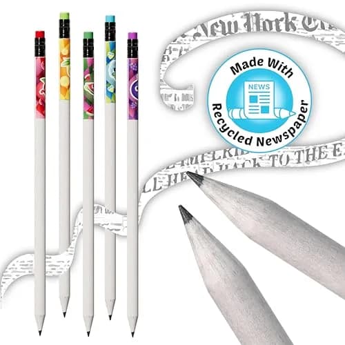 Scentco Smencils Graphite 5-Pack HB #2 Scented Pencils | Recycled Newspaper, 2-Year Scent Guarantee thumbnail 3
