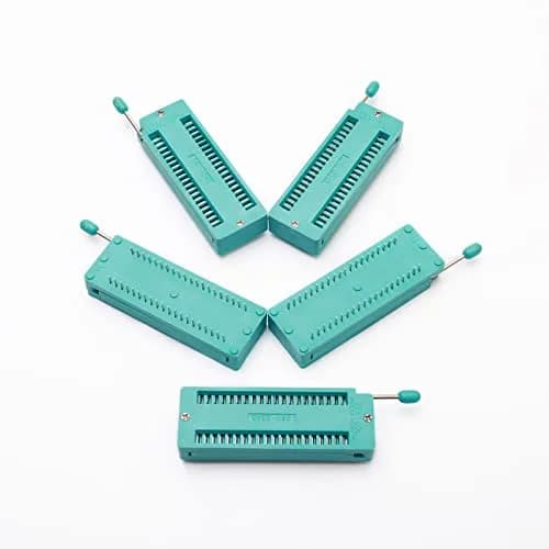 JIUWU 5Pcs 40Pin 2.54mm Test Universal ZIF IC Test Socket DIP, Green | Versatile Circuit Board Accessory thumbnail 5