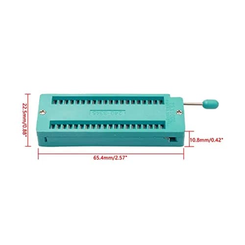 JIUWU 5Pcs 40Pin 2.54mm Test Universal ZIF IC Test Socket DIP, Green | Versatile Circuit Board Accessory thumbnail 2
