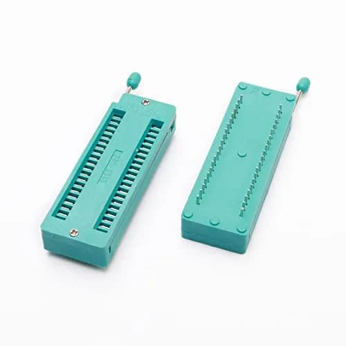 JIUWU 5Pcs 40Pin 2.54mm Test Universal ZIF IC Test Socket DIP, Green | Versatile Circuit Board Accessory thumbnail 3