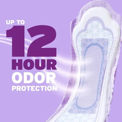 Poise Maximum Absorbency Incontinence Pads, Long Length, 12 Count | 12 Hours Odor Control thumbnail 5