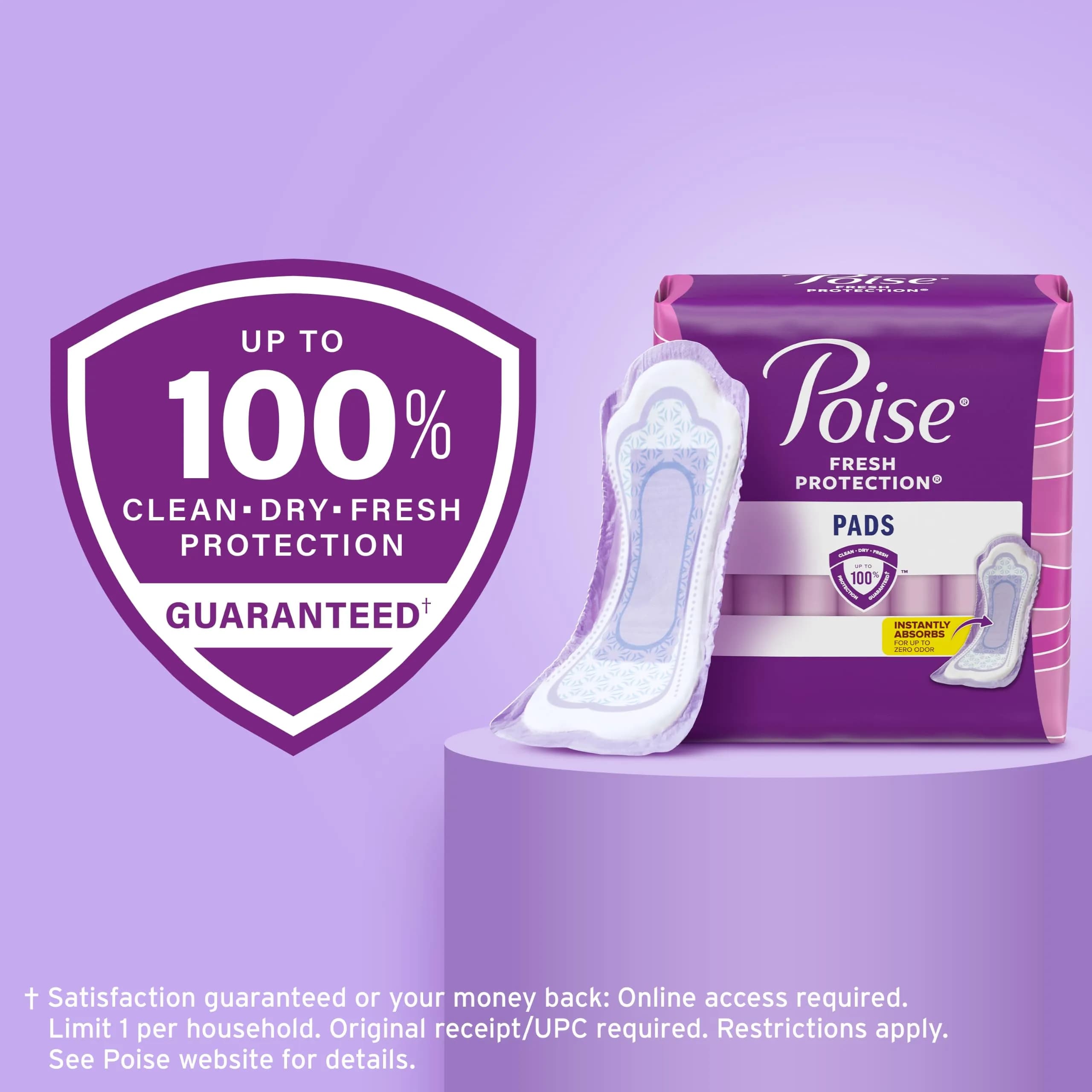 Poise Maximum Absorbency Incontinence Pads, Long Length, 12 Count | 12 Hours Odor Control - view 8