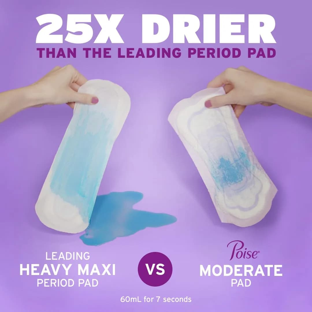 Poise Maximum Absorbency Incontinence Pads, Long Length, 12 Count | 12 Hours Odor Control - view 3