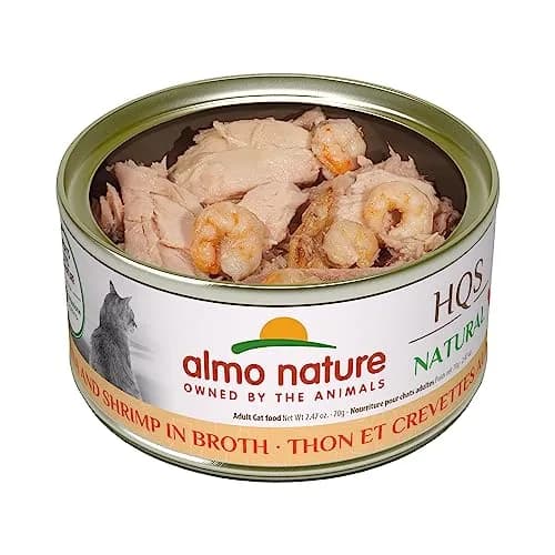Almo Nature HQS Natural Wet Cat Food Tuna & Shrimp 2.47 oz | Grain-Free, All-Natural, High-Protein thumbnail 3
