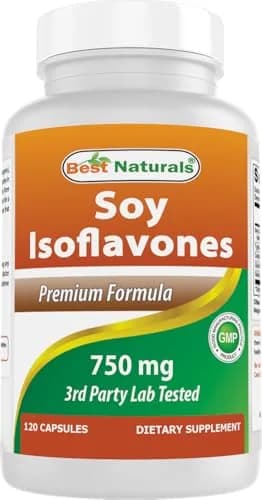 Best Naturals Soy Isoflavones for Women 750 Mg Capsules | Menopause Relief, 120 Count thumbnail 1