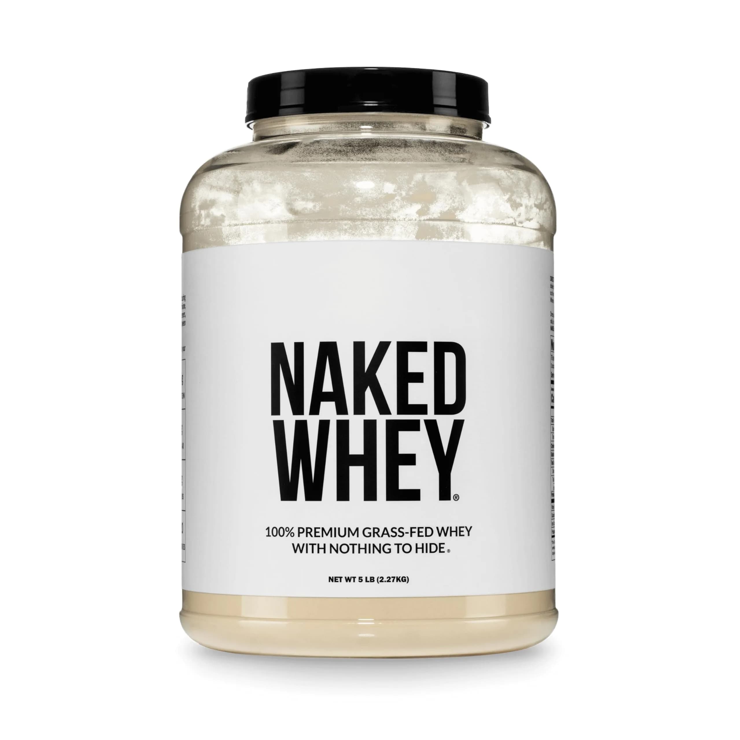 NAKED Whey 5LB Unflavored Grass Fed Protein Powder | NSF Certified, 25g Protein Per Serving - main product image