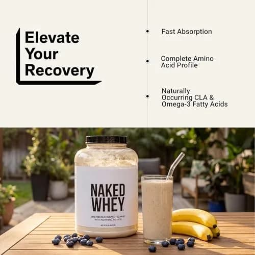 NAKED Whey Protein Powder 5lb (2.27 kg) | NSF Certified Grass-Fed Unflavored Protein for Muscle Growth & Recovery thumbnail 6