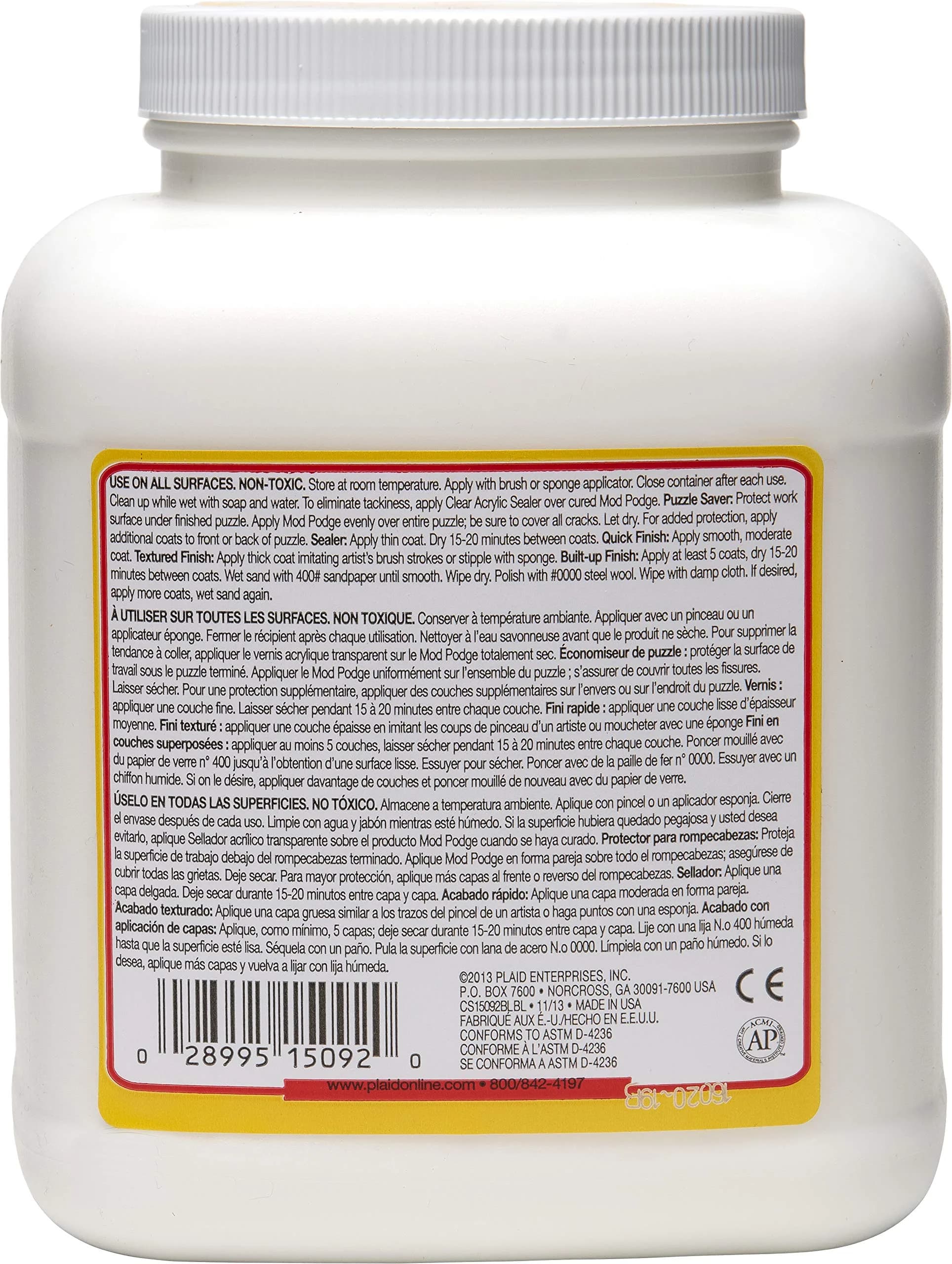 Mod Podge Matte Sealer Glue & Finish 64 oz. | All-in-One Craft Solution for Wood, Paper, Fabric - view 2