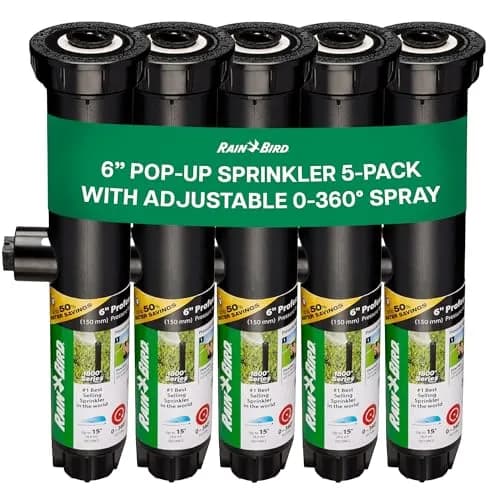 Rain Bird 1806VAN 1800 Series Professional Pop-Up Sprinkler Head 15.24 cm (6 Inch) 5-Pack | Precision Watering for Lawns & Gardens thumbnail 1