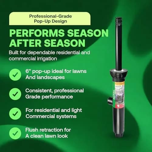 Rain Bird 1806VAN 1800 Series Professional Pop-Up Sprinkler Head 15.24 cm (6 Inch) 5-Pack | Precision Watering for Lawns & Gardens thumbnail 2