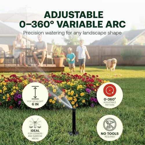 Rain Bird 1806VAN 1800 Series Professional Pop-Up Sprinkler Head 15.24 cm (6 Inch) 5-Pack | Precision Watering for Lawns & Gardens thumbnail 3