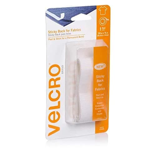 VELCRO Brand Sticky Back for Fabrics Tape, 24 in x 3/4 in, White | Strong Fabric Bond, No Sewing Needed thumbnail 4