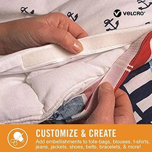 VELCRO Brand Sticky Back for Fabrics Tape, 24 in x 3/4 in, White | Strong Fabric Bond, No Sewing Needed thumbnail 3