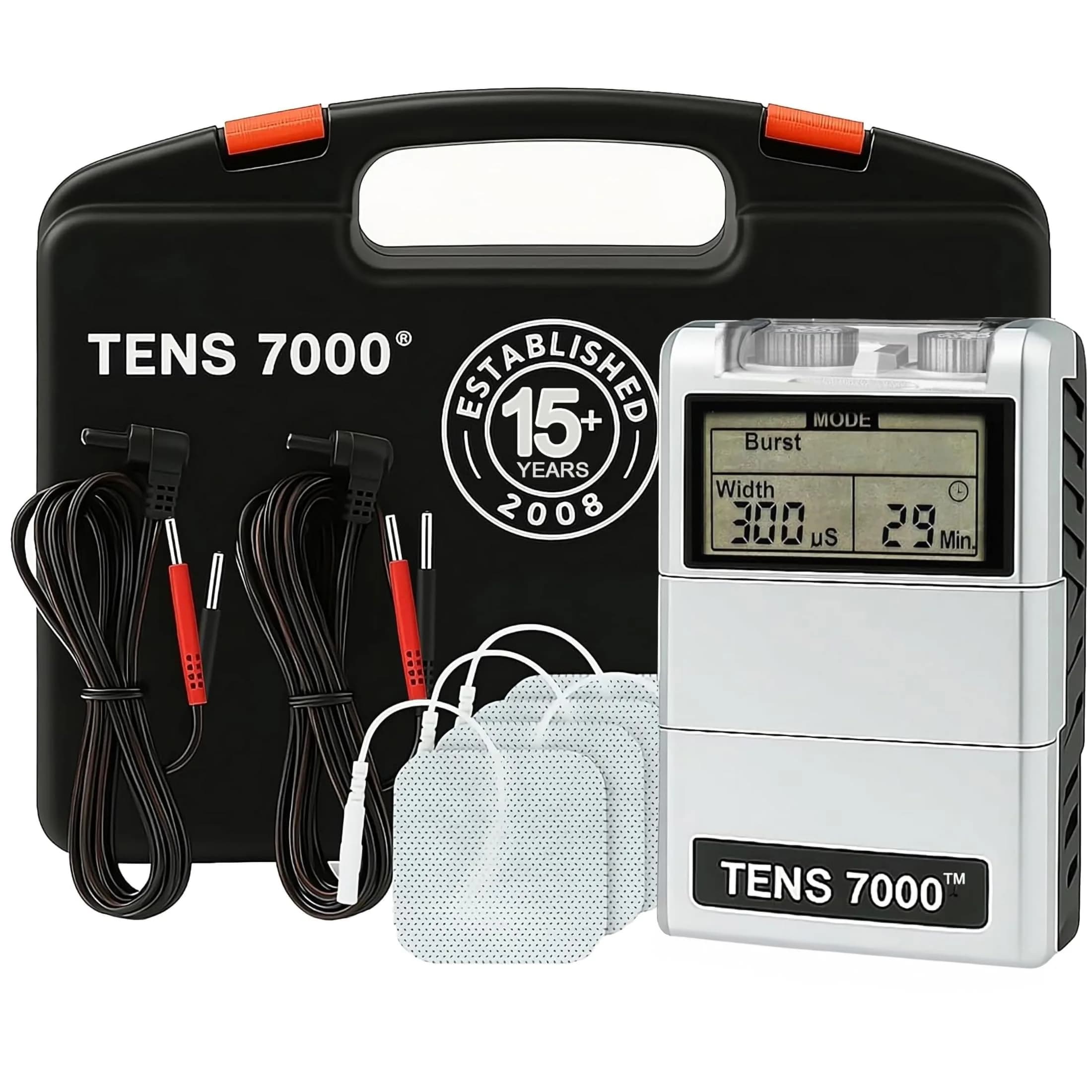 TENS 7000 Digital TENS Unit with Accessories - Muscle Stimulator for Back Pain Relief, Sciatica, Neck, Nerve, Shoulder, Hip, Elbow, Muscle Pain Relief (1 Unit) - main product image