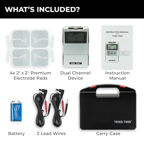 TENS 7000 Digital TENS Unit with Accessories - Muscle Stimulator for Back Pain Relief, Sciatica, Neck, Nerve, Shoulder, Hip, Elbow, Muscle Pain Relief (1 Unit) thumbnail 5