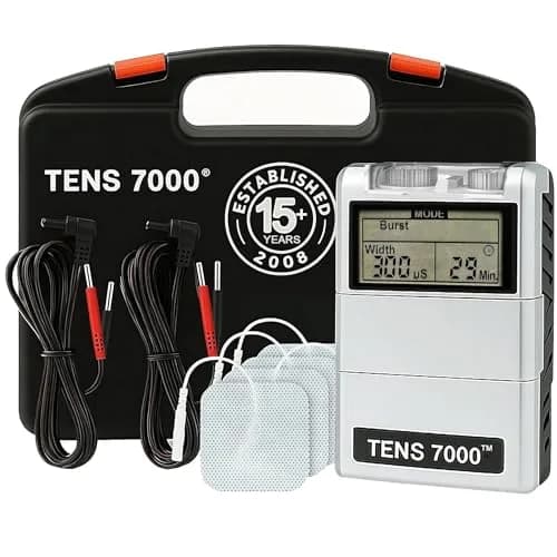 TENS 7000 Digital TENS Unit with Accessories - Muscle Stimulator for Back Pain Relief, Sciatica, Neck, Nerve, Shoulder, Hip, Elbow, Muscle Pain Relief (1 Unit) thumbnail 1