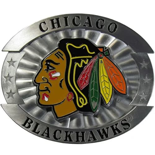 Siskiyou Sports NHL Chicago Blackhawks Oversized Belt Buckle, Extra Large | Fully Metal, 4" Wide, Officially Licensed thumbnail 1