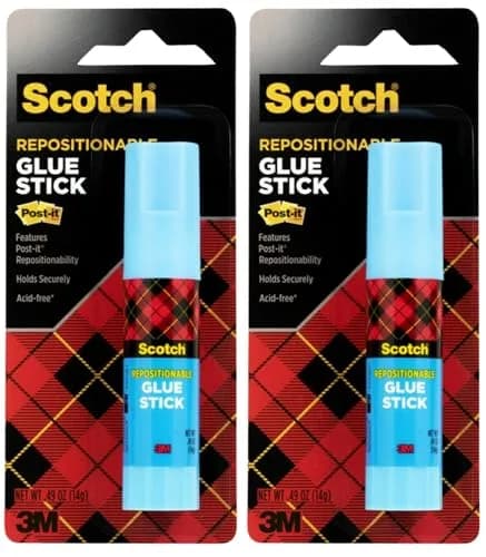 3M Removable Restickable Glue Stick, 0.98 oz (28 g) Pack of 2 | Acid-Free, Non-Toxic Craft Adhesive thumbnail 1