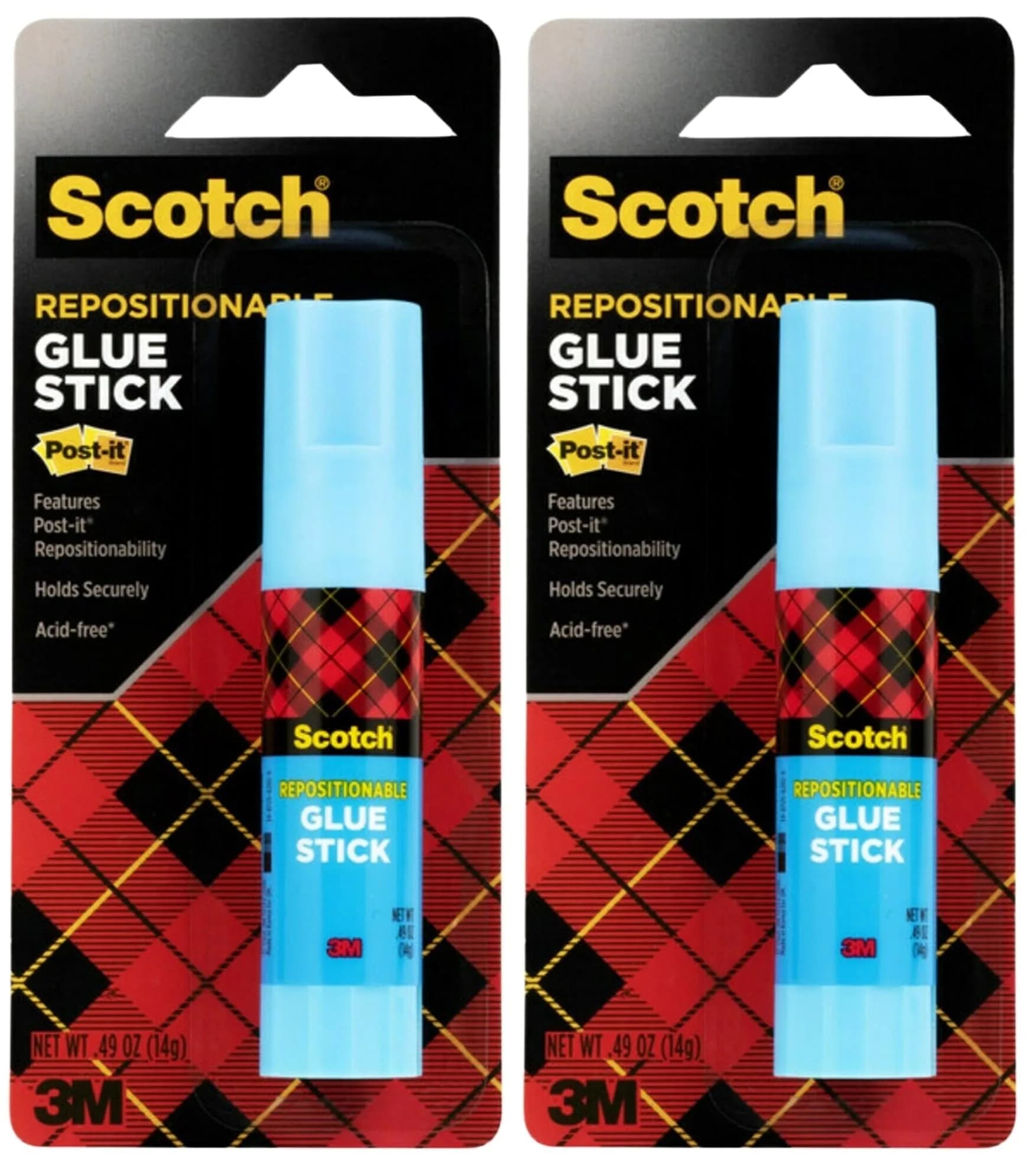 3M Removable Restickable Glue Stick, 0.98 oz (28 g) Pack of 2 | Acid-Free, Non-Toxic Craft Adhesive - main product image
