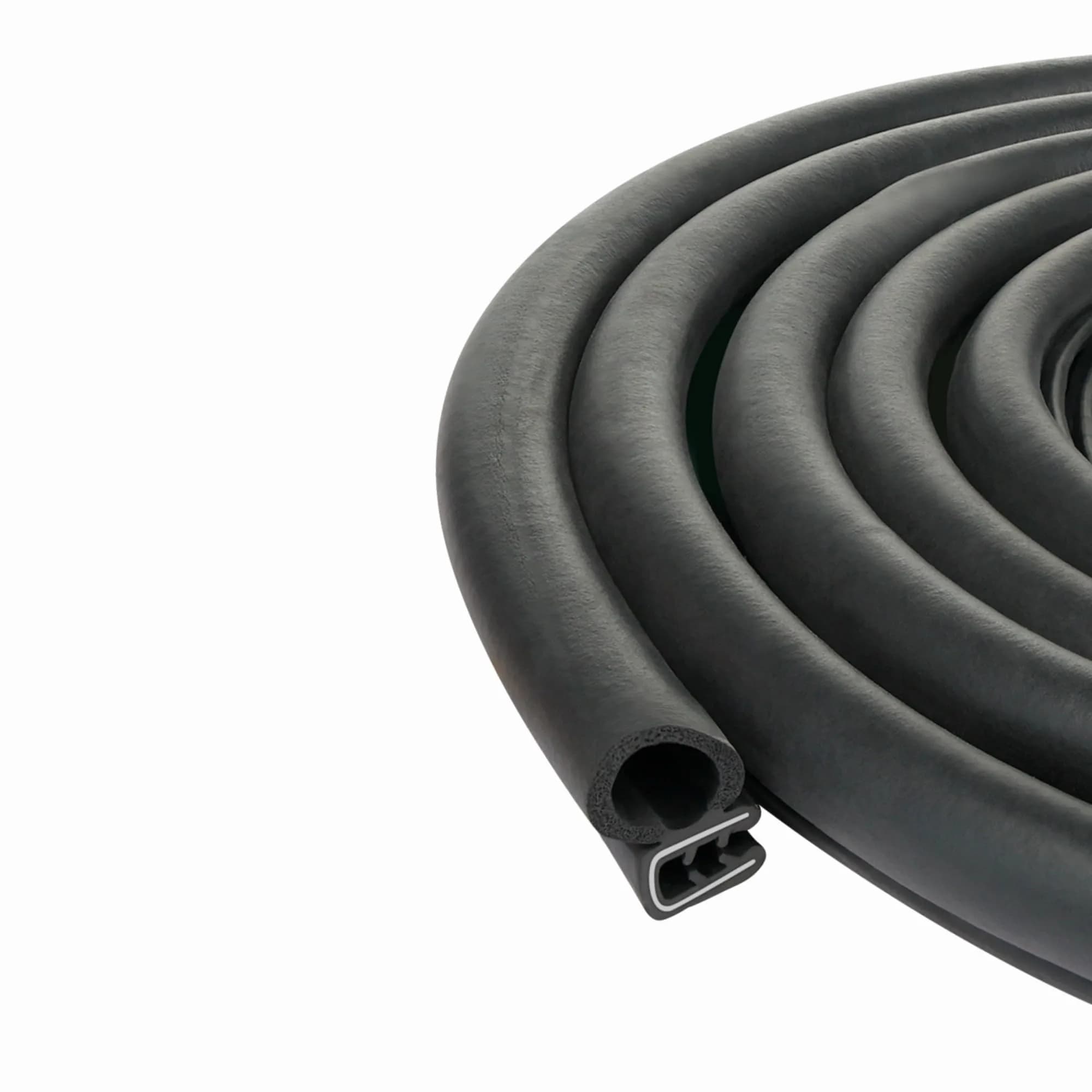 Seal Rubber Weather Stripping 25 Feet | No Adhesive Car Door Seal, Heavy-Duty EPDM Rubber, Universal Fit