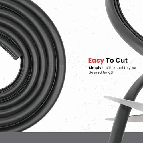 Seal Rubber Weather Stripping 25 Feet | No Adhesive Car Door Seal, Heavy-Duty EPDM Rubber, Universal Fit thumbnail 5
