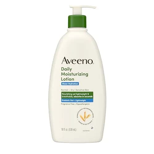 Aveeno Daily Moisturizing Sheer Hydration Fragrance-Free Lotion 530ml (18 Fl Oz) | Prebiotic Oat for Dry Skin thumbnail 1
