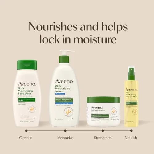 Aveeno Daily Moisturizing Sheer Hydration Fragrance-Free Lotion 530ml (18 Fl Oz) | Prebiotic Oat for Dry Skin thumbnail 7