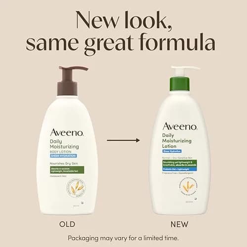 Aveeno Daily Moisturizing Sheer Hydration Fragrance-Free Lotion 530ml (18 Fl Oz) | Prebiotic Oat for Dry Skin thumbnail 2