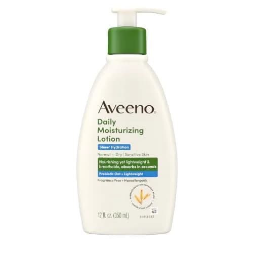 Aveeno Sheer Hydration Daily Moisturizing Lotion, Fragrance-Free, 355ml (12 fl. oz) | Dermatologist Recommended for Dry Skin thumbnail 1