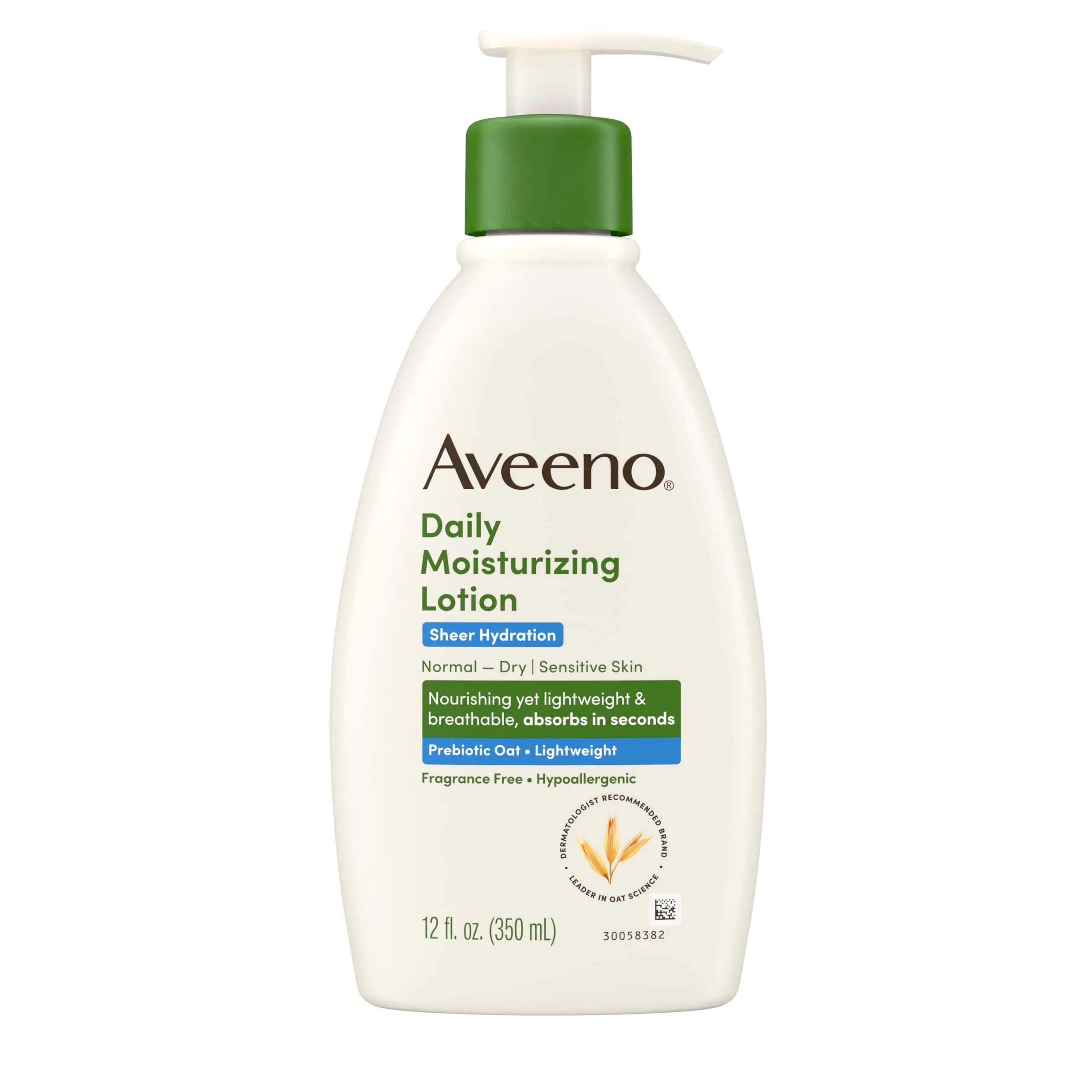 Aveeno Daily Moisturizing Sheer Hydration Fragrance-Free Lotion 530ml (18 Fl Oz) | Prebiotic Oat for Dry Skin — 12 Fl Oz