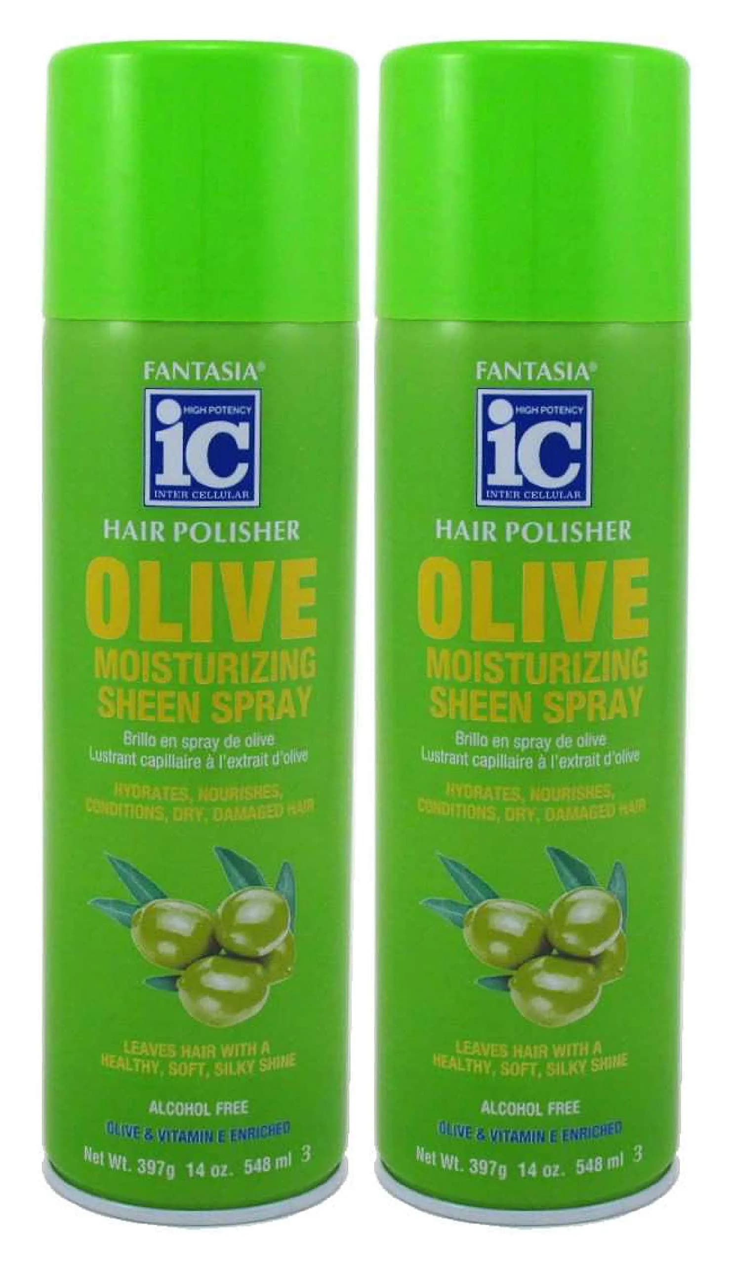 Fantasia Moisturizing Olive Sheen Spray 14 Fl Oz | Nourishes & Moisturizes Dry Hair — 14 Fl Oz