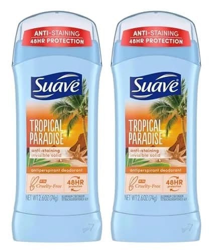 suave+ Body Deodorant 2.6 oz (76 ml) | 24Hr Tropical Paradise Solid for Women thumbnail 1