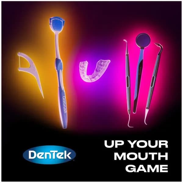 DenTek Complete Clean Easy Reach Floss Picks, Mouthwash Blast Flavor, 150 Count (75 Count x 2) | Advanced Fluoride Coating - view 7