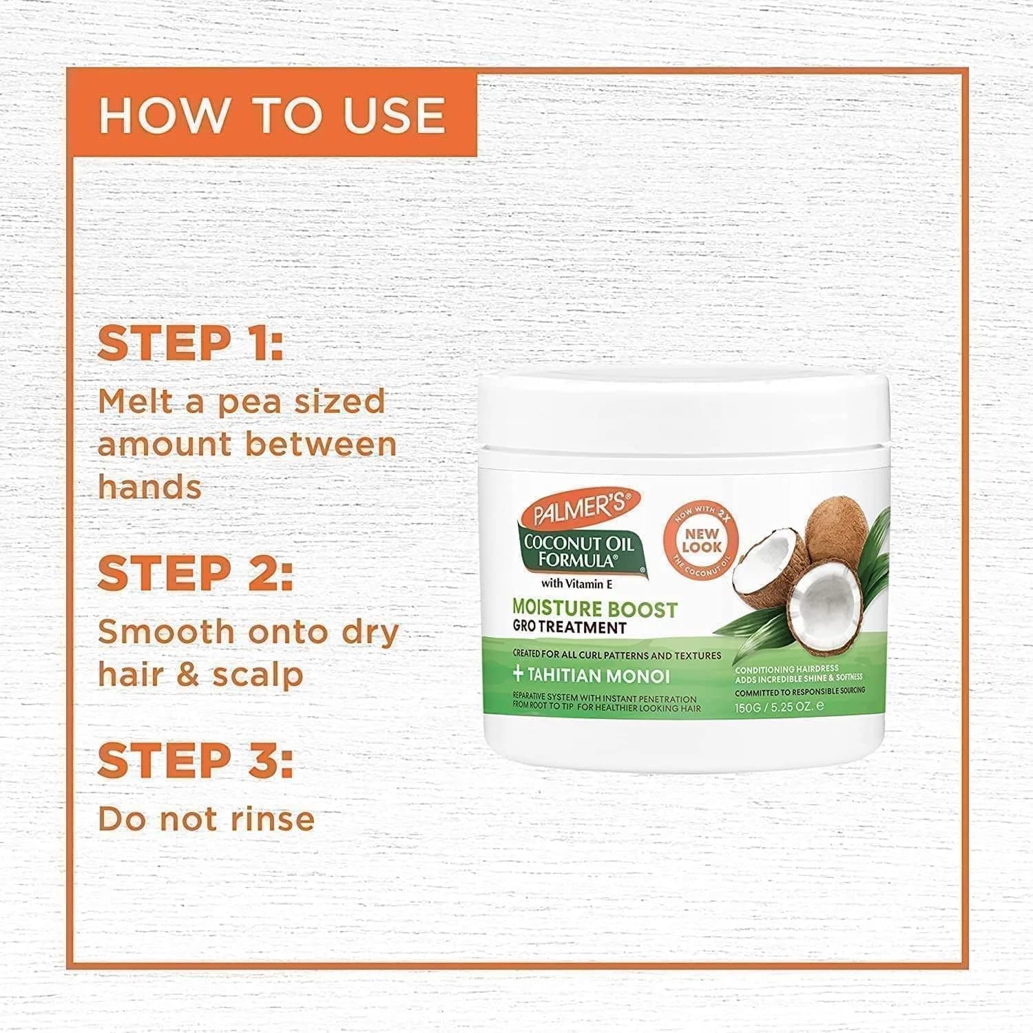 Palmer's Coconut Oil Moisture Gro Hairdress 155ml (5.25 fl oz) 2-Pack | Restores Dry, Damaged Hair - view 5
