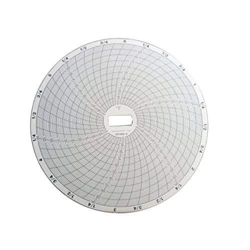 Supco CR1000-4 Chart Paper for 6" Circular Recorders | 60/pk, 6 Hour, 0-250°F thumbnail 1