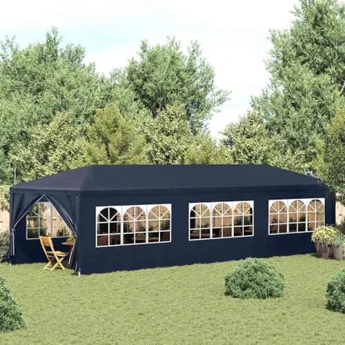 vidaXL Party Tent 10'x30' Blue | UV & Water Resistant Outdoor Shelter (70-120 chars) thumbnail 2