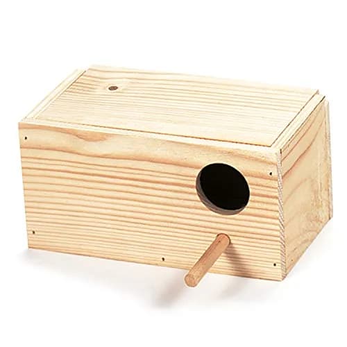 Arquivet Wooden Parakeet Nest Box 20cm (7.87in) | Natural Wood Bird House for Small Birds thumbnail 1