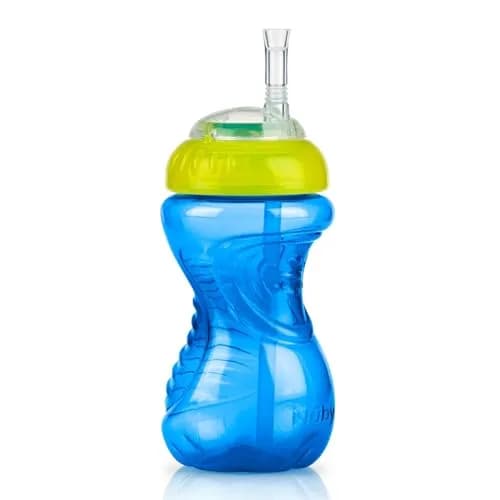 Nuby No-Spill Soft Straw Easy Grip Sippy Cup 300ml (10 Oz) 3-Pack | Spill-Proof Toddler Cup for Babies 12+ Months thumbnail 8
